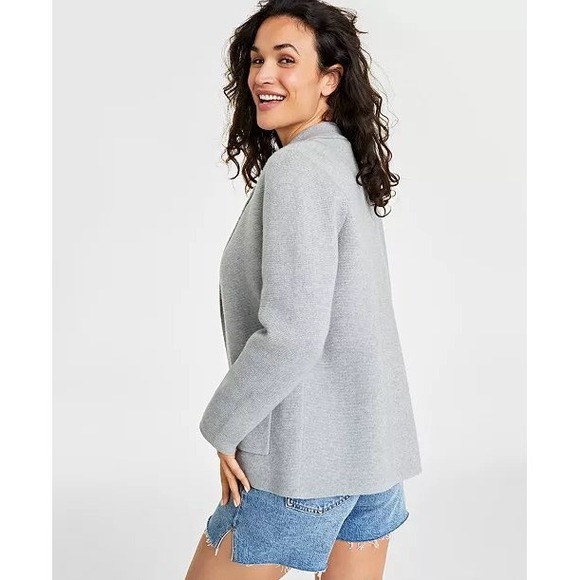 ON 34TH Women's Light Grey Heather Textured Knit Blazer - XS New Without‎ Tags - Picture 2 of 9